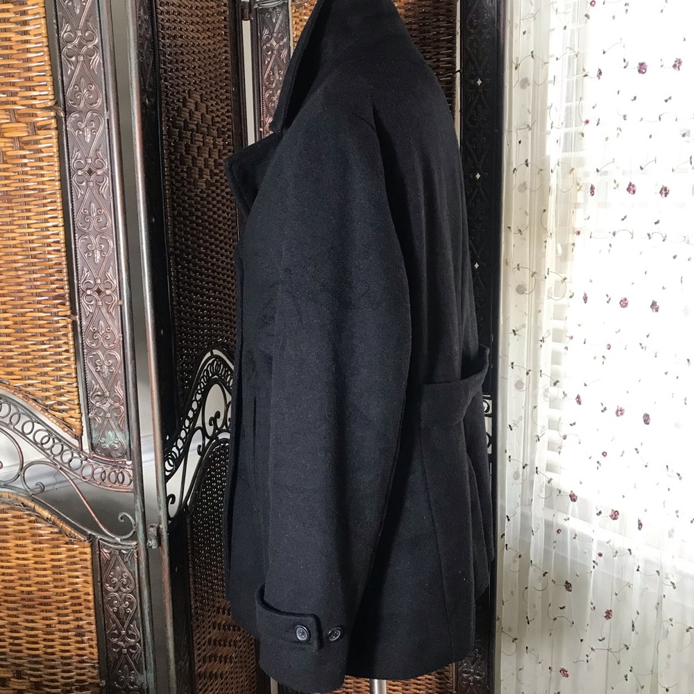 Lands' End Women's Classic Black Peacoat - Picture 4 of 12